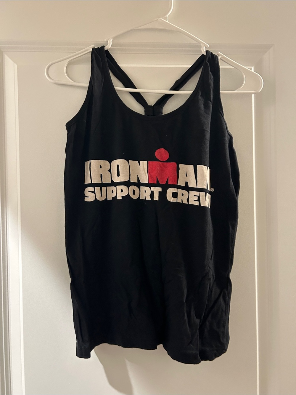 Iron Man Black Tank Top with White and Red Logo